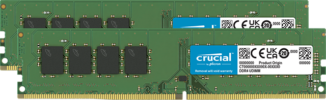 Crucial 64GB Kit (32GBx2) DDR4-3200 UDIMM | CT2K32G4DFD832A
