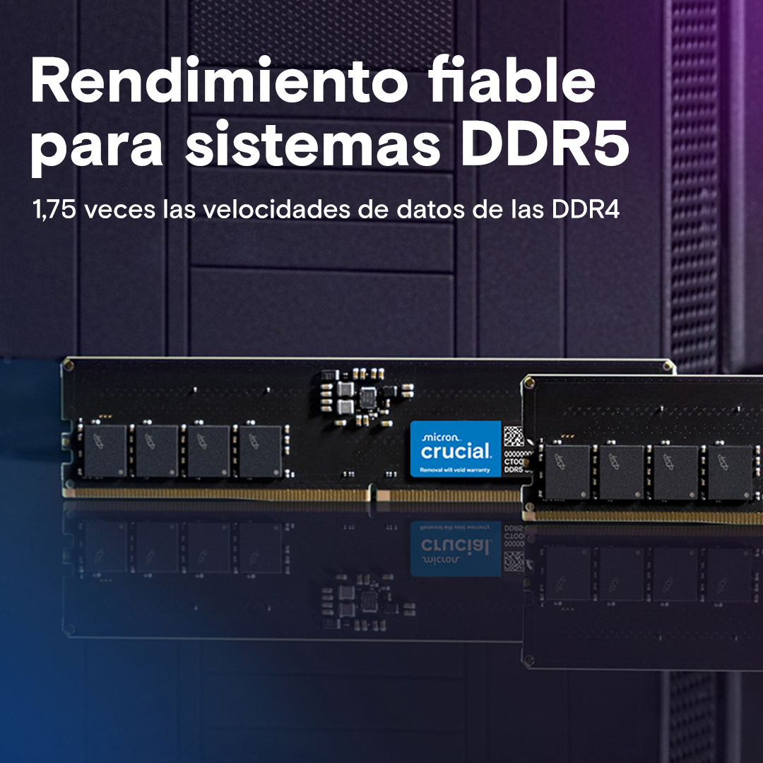 Crucial 16GB DDR5-4800 UDIMM | CT16G48C40U5 | Crucial ES