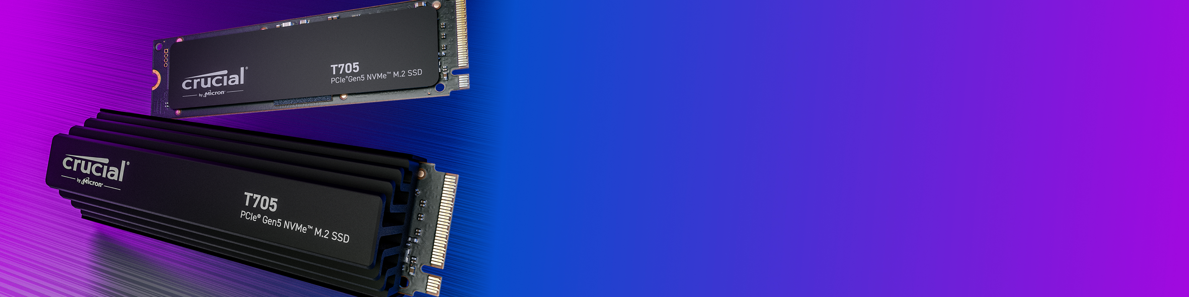 Crucial T705 1TB PCIe Gen5 NVMe M.2 SSD with heatsink