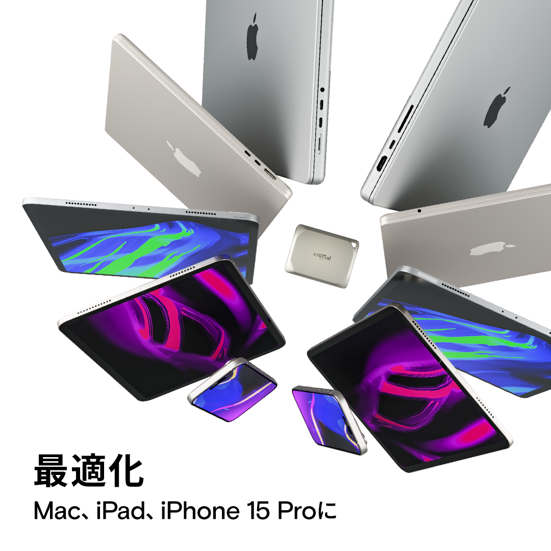 Crucial X9 Pro for Mac 2TB Portable SSD | CT2000X9PROMACSSD9B