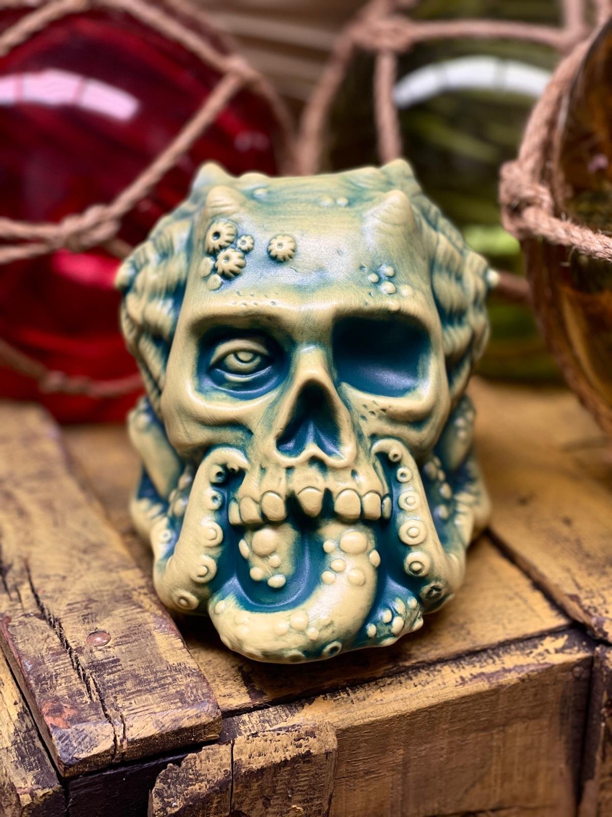 Tiki Mug: Zombie King - Fifth Edition - Green & Yellow… | mytiki.life