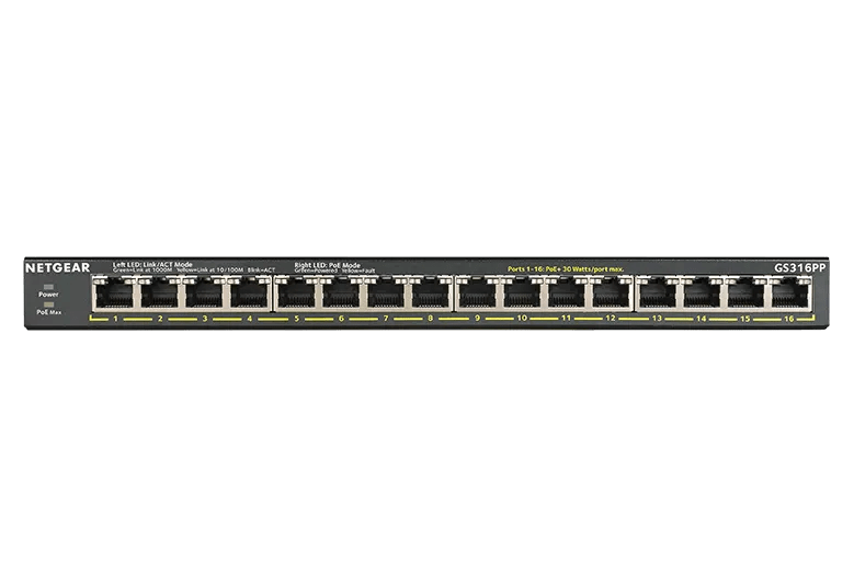 NETGEAR 16-Port Gigabit Ethernet Unmanaged PoE+ Essentials Switch