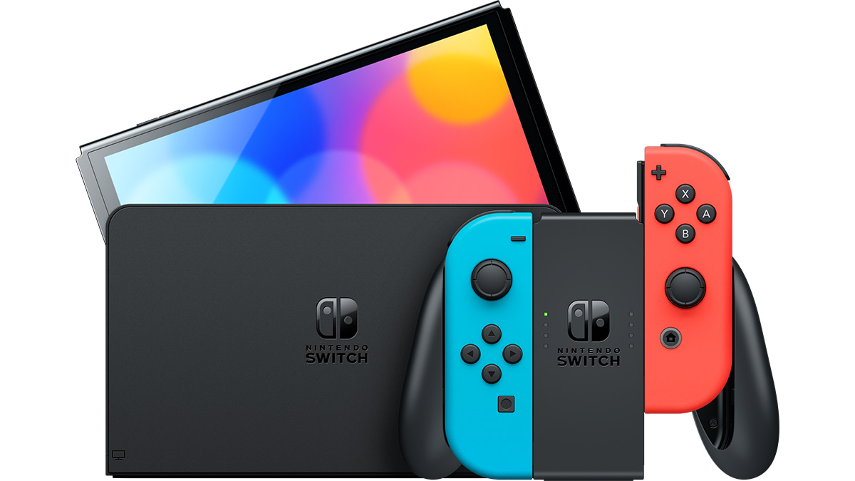 Nintendo Switch - OLED Model Neon Blue/Neon Red set - REFURBISHED