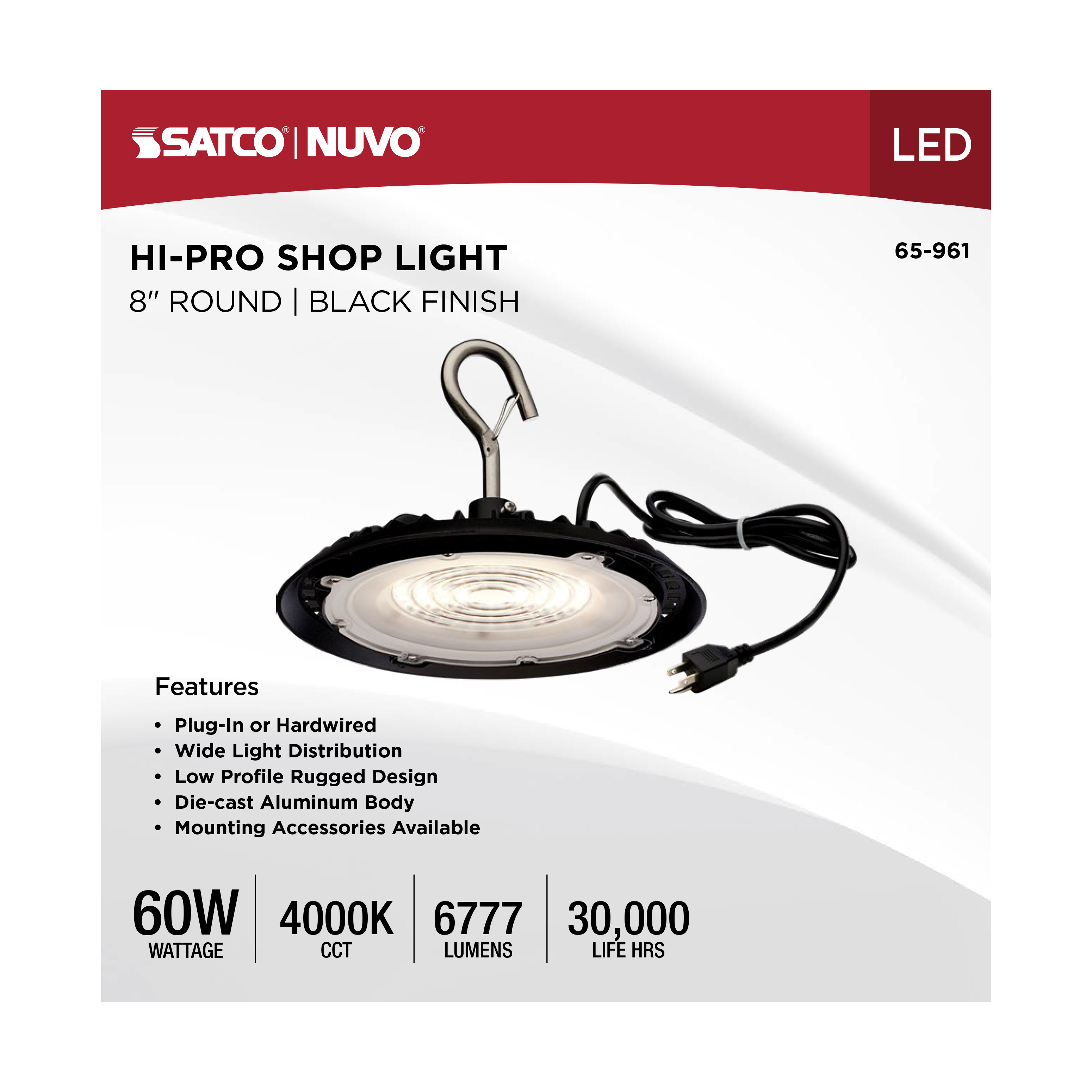 65-961 LED 60W UFO W/PLUG/120V