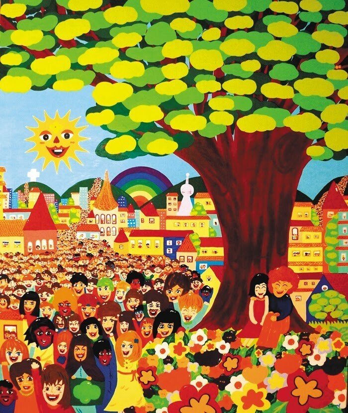 100号の大作② 人生初の大作 山を越えて｜ハッピー太陽画家小楠アキコ