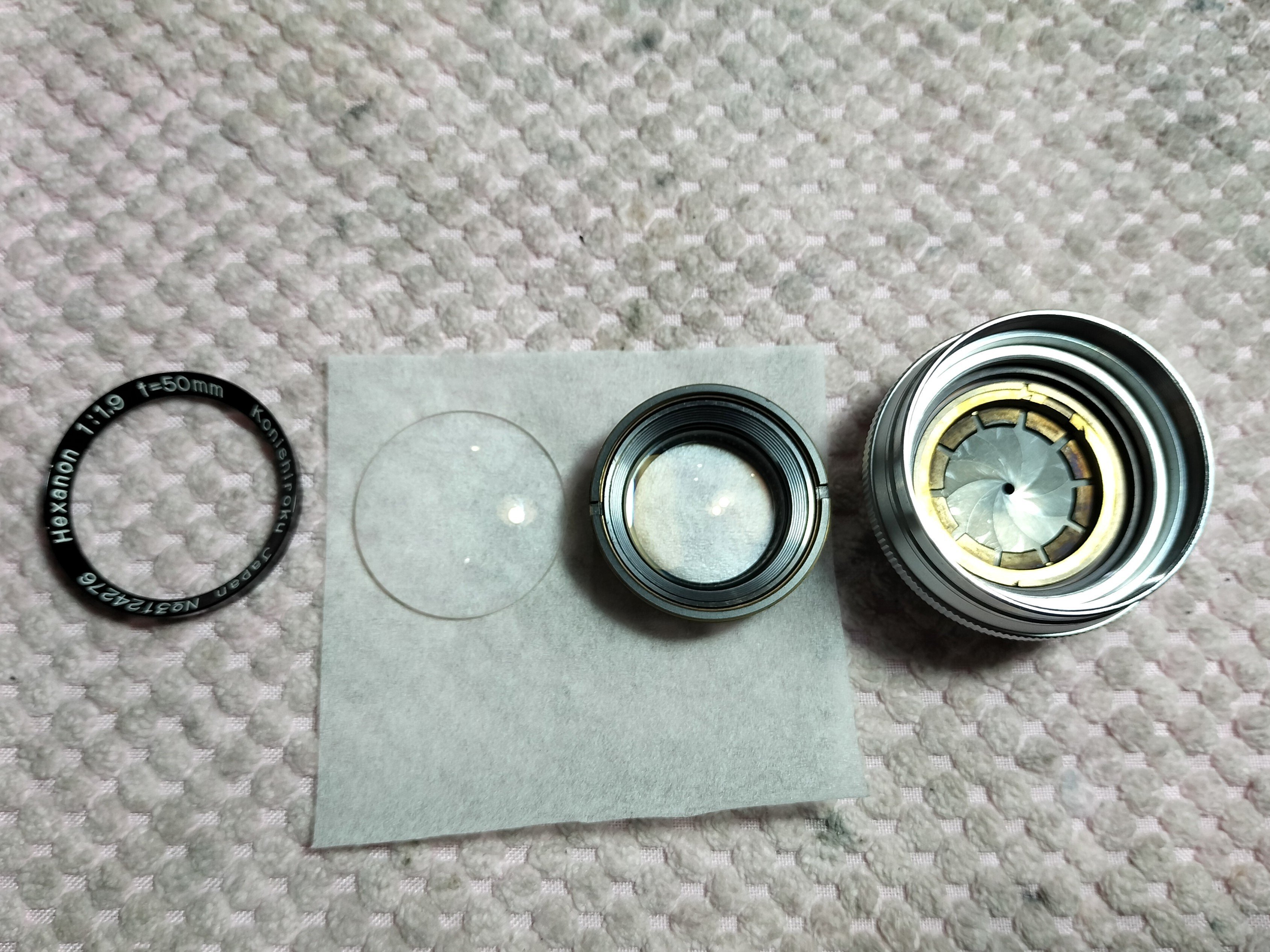 Konishiroku Hexanon 50mm F/1.9 L39の分解｜フィルムカメラ修理の