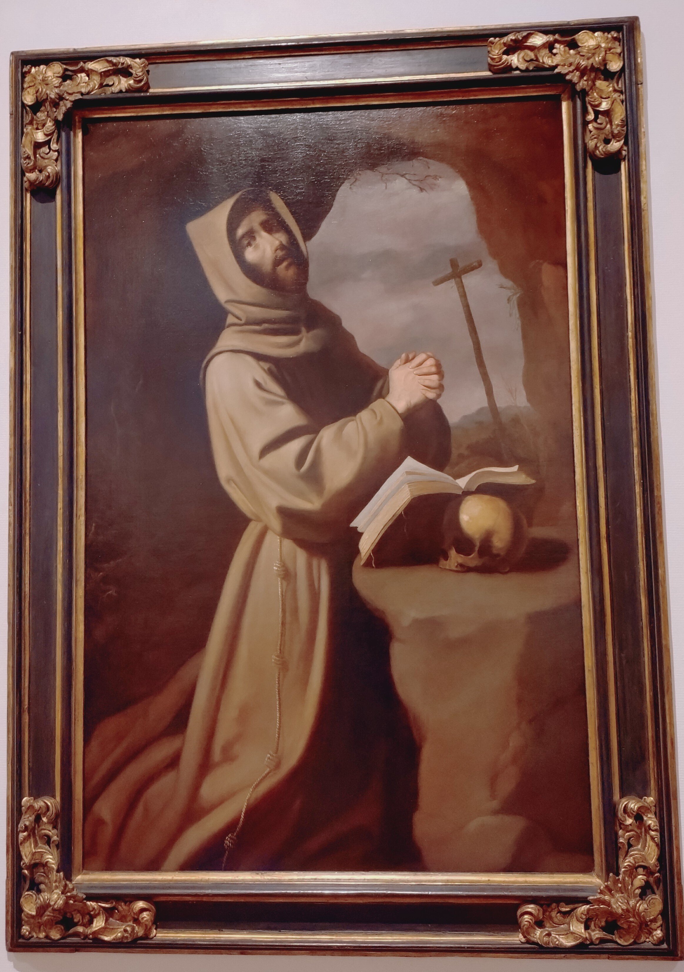 絵画解説】フランシスコ・デ・スルバラン《洞窟で祈る聖フランチェスコ