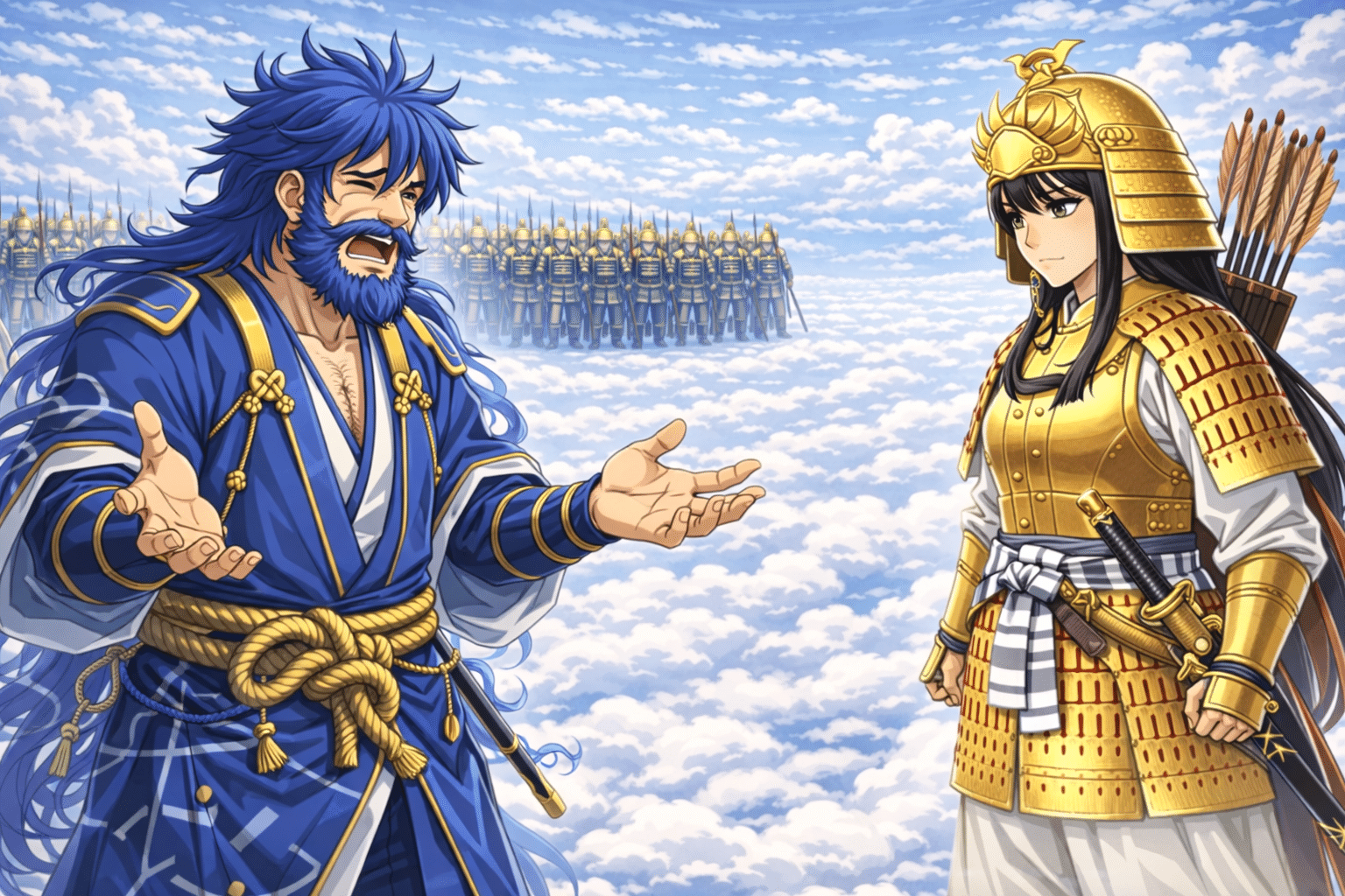 AIイラスト日本神話｜4．アマテラスとスサノオ｜ほぼ63世ヤマトタケル