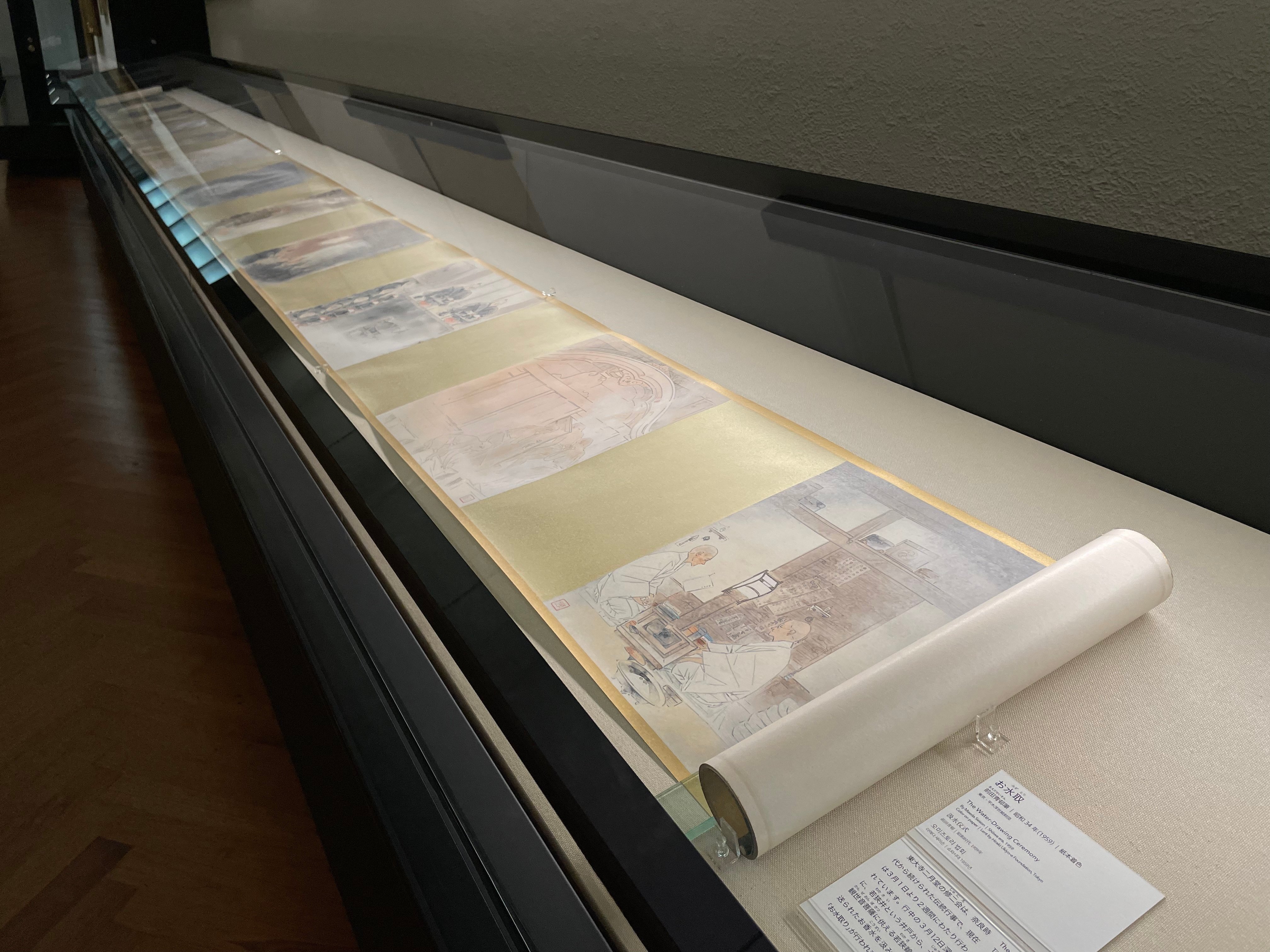 前田青邨が描いた東大寺・二月堂で行われている《お水取》…@東京国立