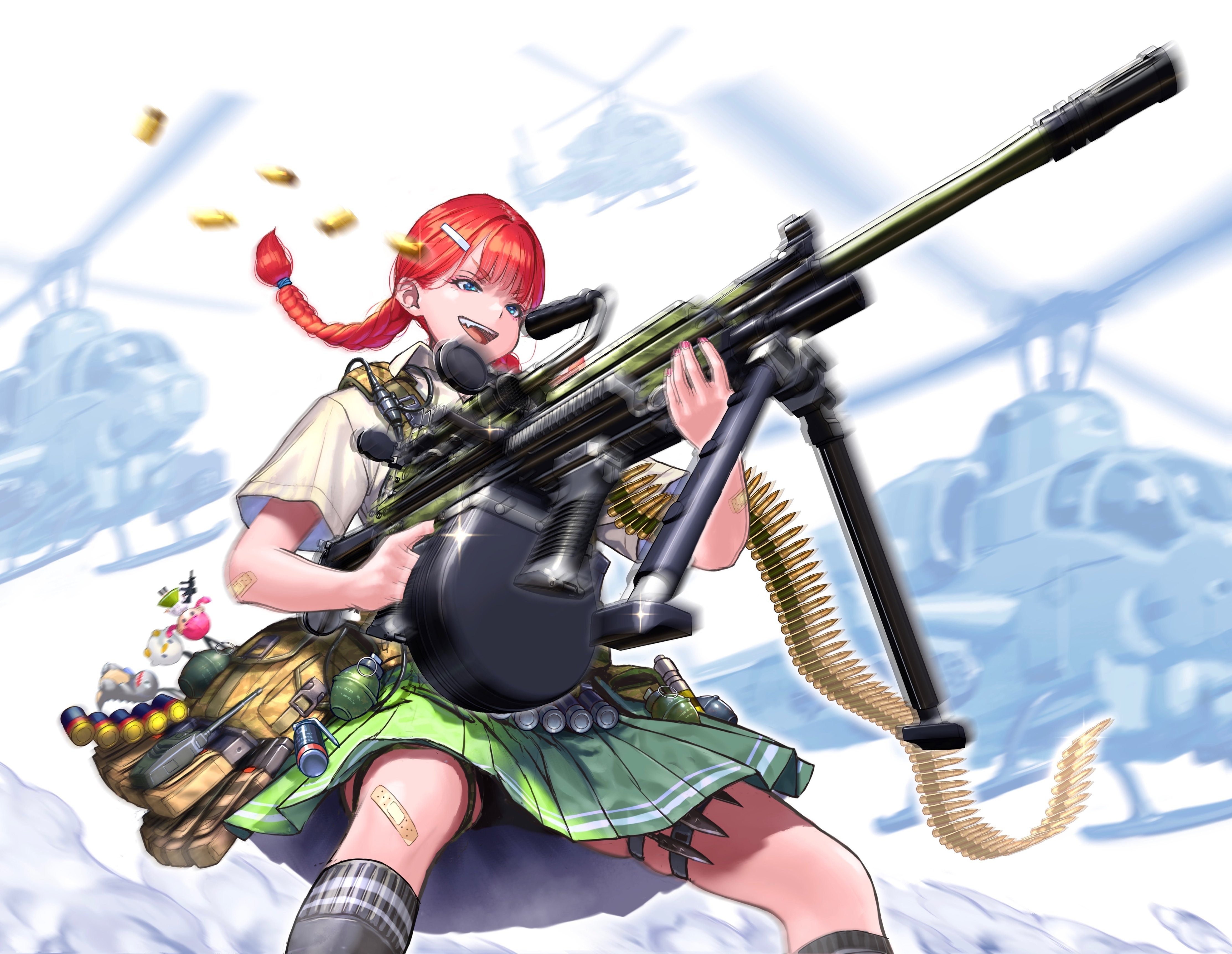 絵日記】3枚目/銃✖︎学生服イラコン3日目【完成｜マエコ