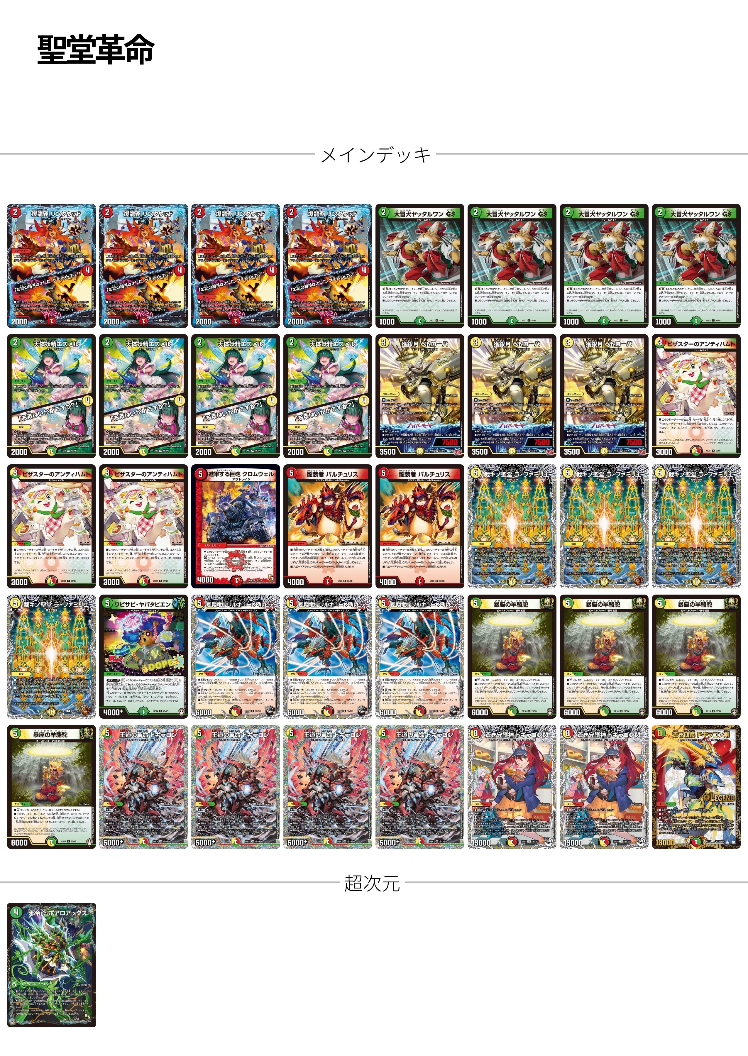 お*し様 リースドギラゴンデッキ 秋*田様 リースドギラゴン王道デッキ