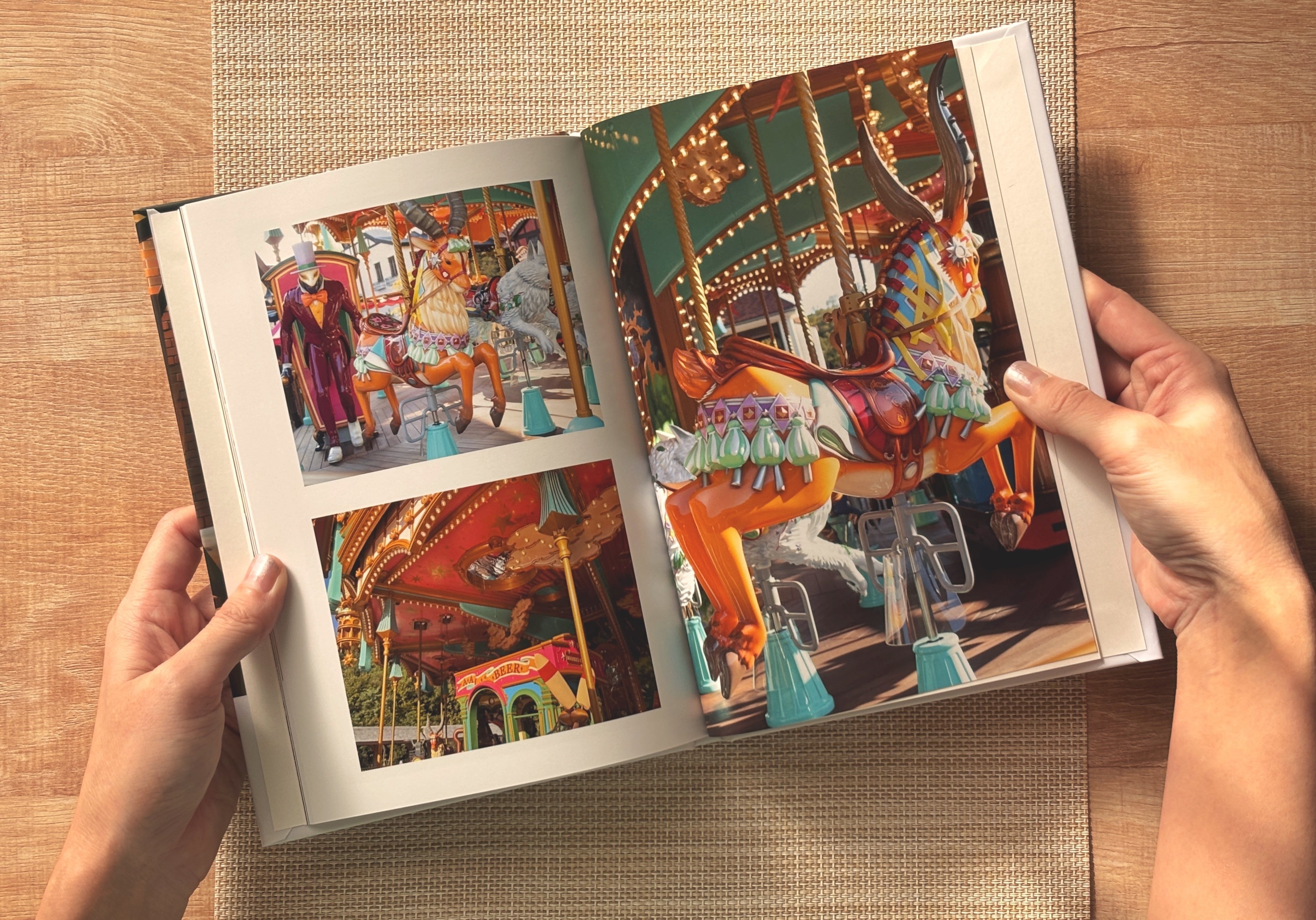 フォトブックは白紙ページを用意すると楽しい（ジブリパークの写真を