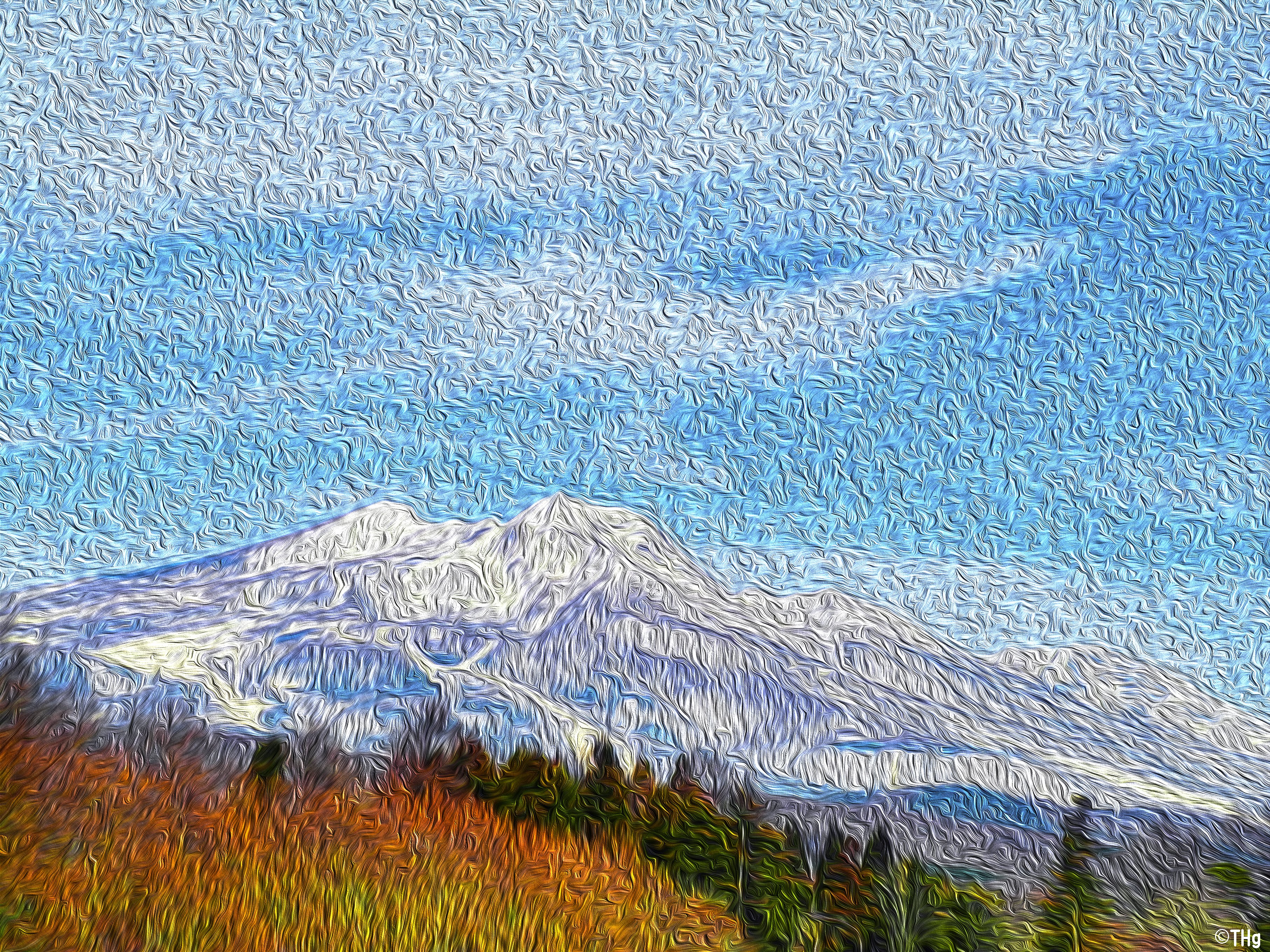 妙高山早春（絵画風）｜taka