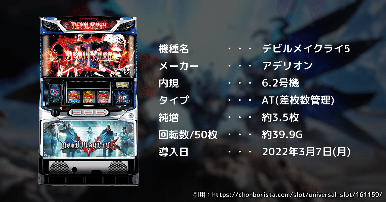 148 パチスロ新台紹介【デビルメイクライ5】三魔一体！！DMCと言ったら
