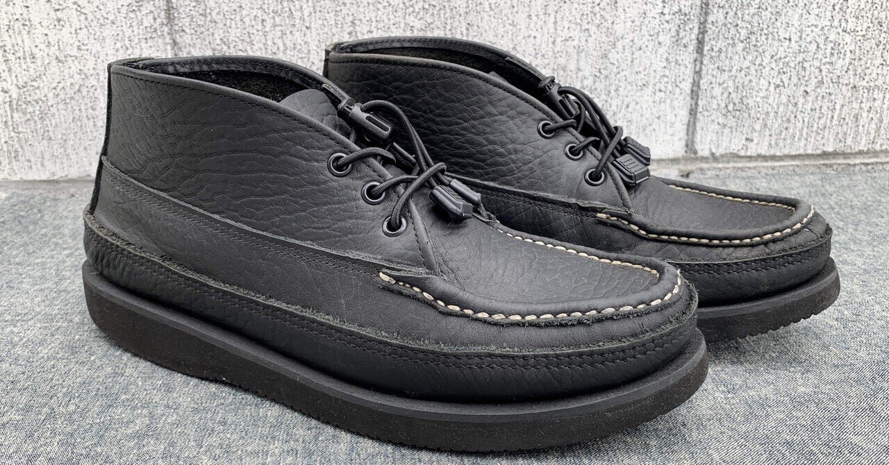 ラッセルモカシン タッセル風チャッカ ブラック｜NAOSHIYA CUSTOM FACTORY