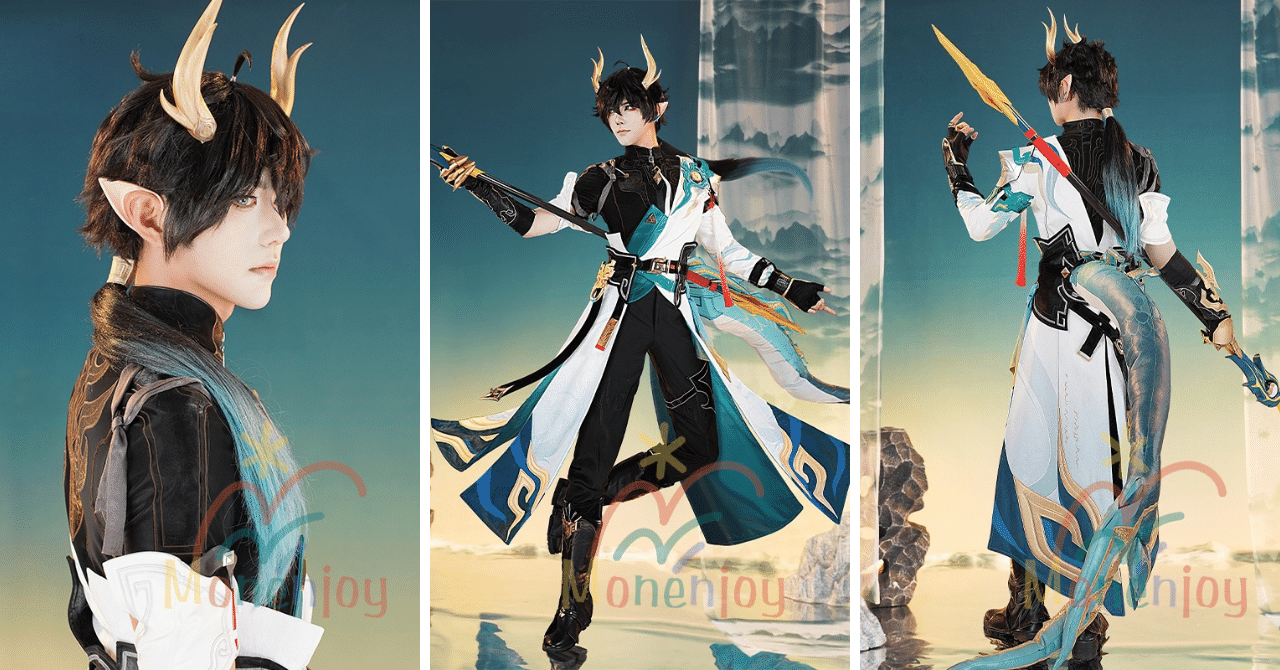 Monenjoy 崩壊スターレイル 丹恒・騰荒 コスプレ衣装 角＋手甲付