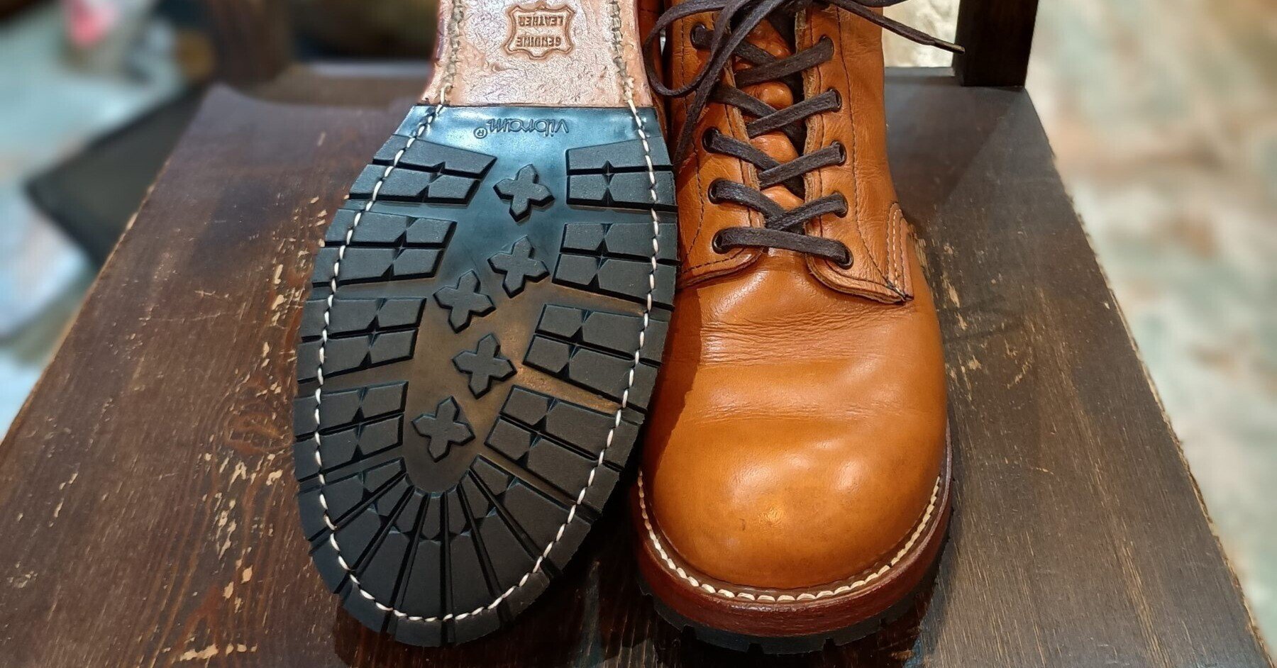 ハーフソール交換】Red Wing Beckman加水分化したハーフソール交換