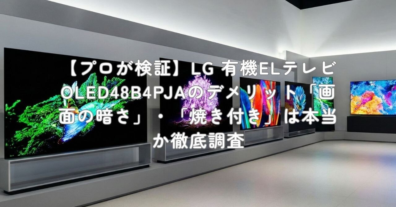 プロが検証】LG 有機ELテレビ OLED48B4PJAのデメリット「画面の暗さ