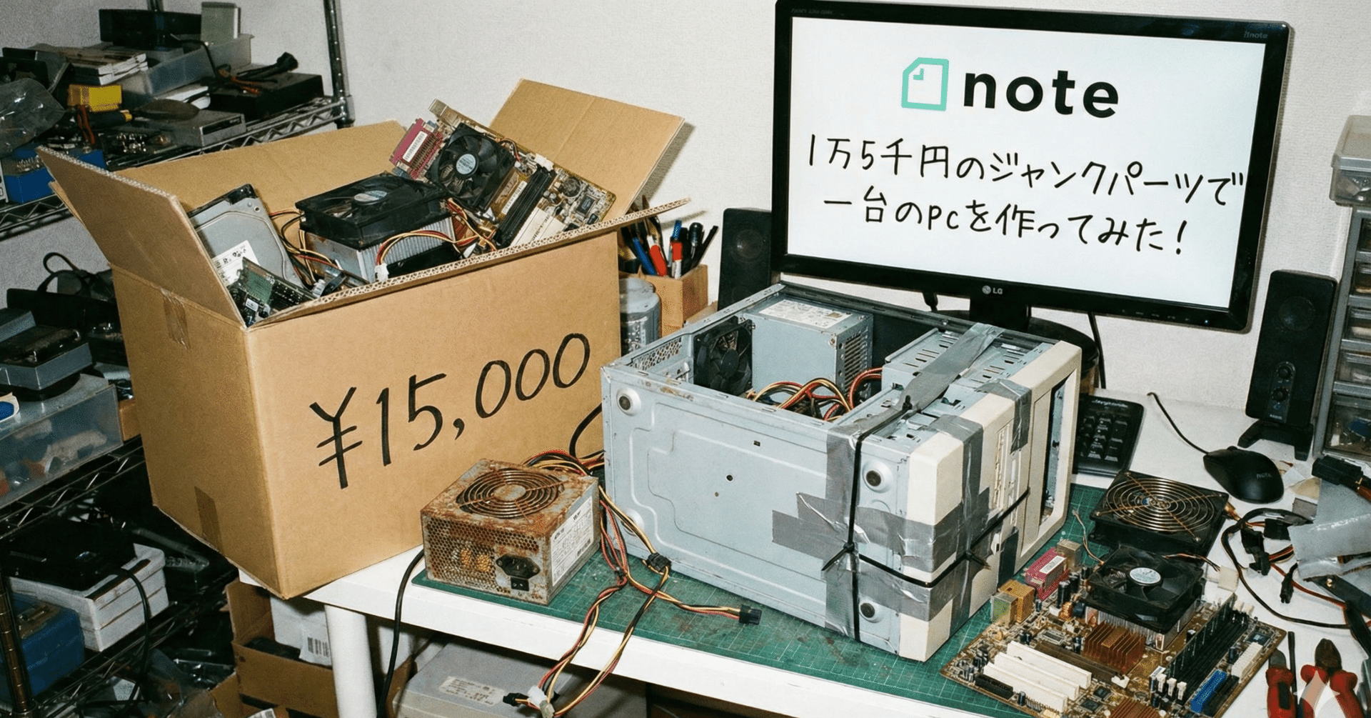 1万5千円のジャンクパーツで一台のpcを作ってみた！｜maaku