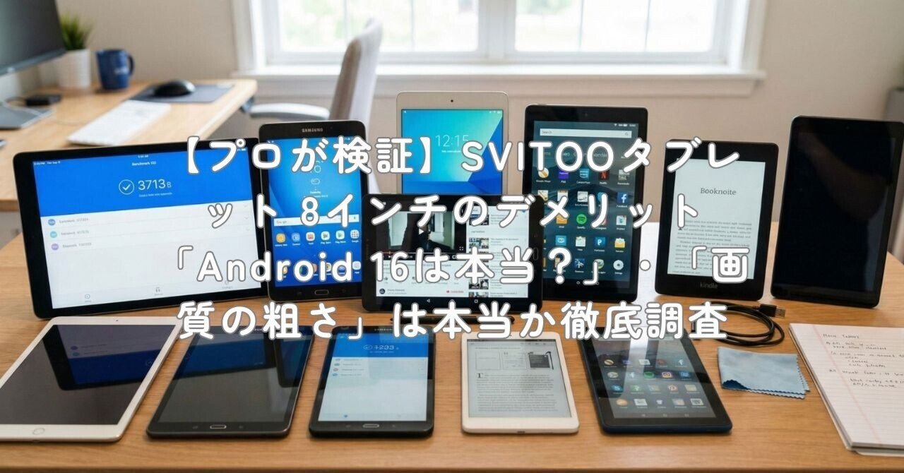 プロが検証】SVITOOタブレット 8インチのデメリット「Android 16は本当