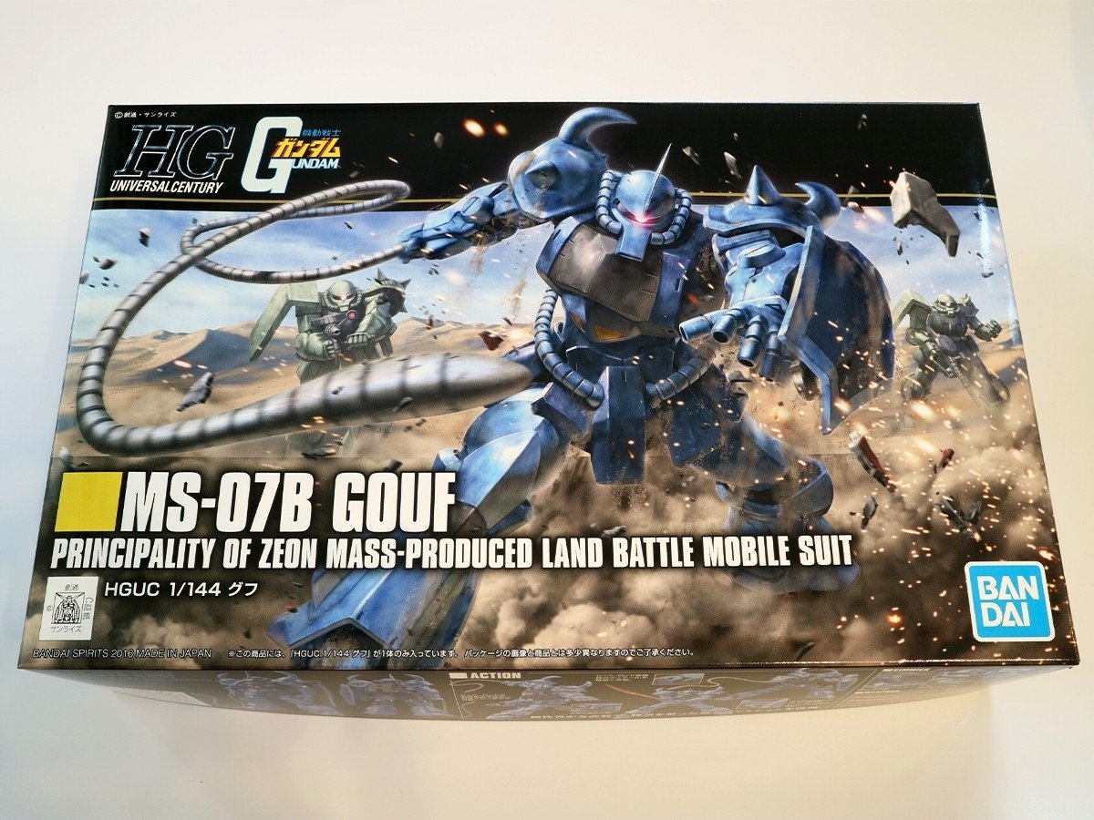 HGUCグフ（リバイブ）」を黒立ち上げ塗装で重量感のある「漢の機体」に