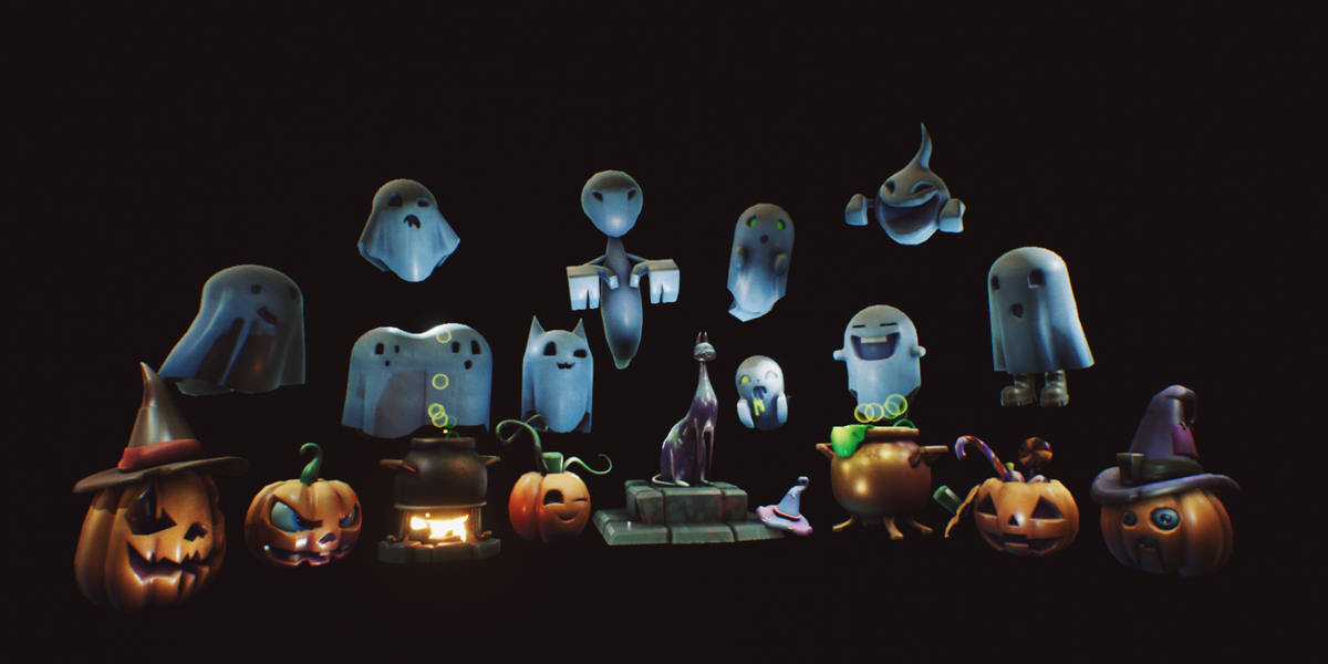 Stylized Halloween Pack 01 - Superhive (formerly Blender Market)