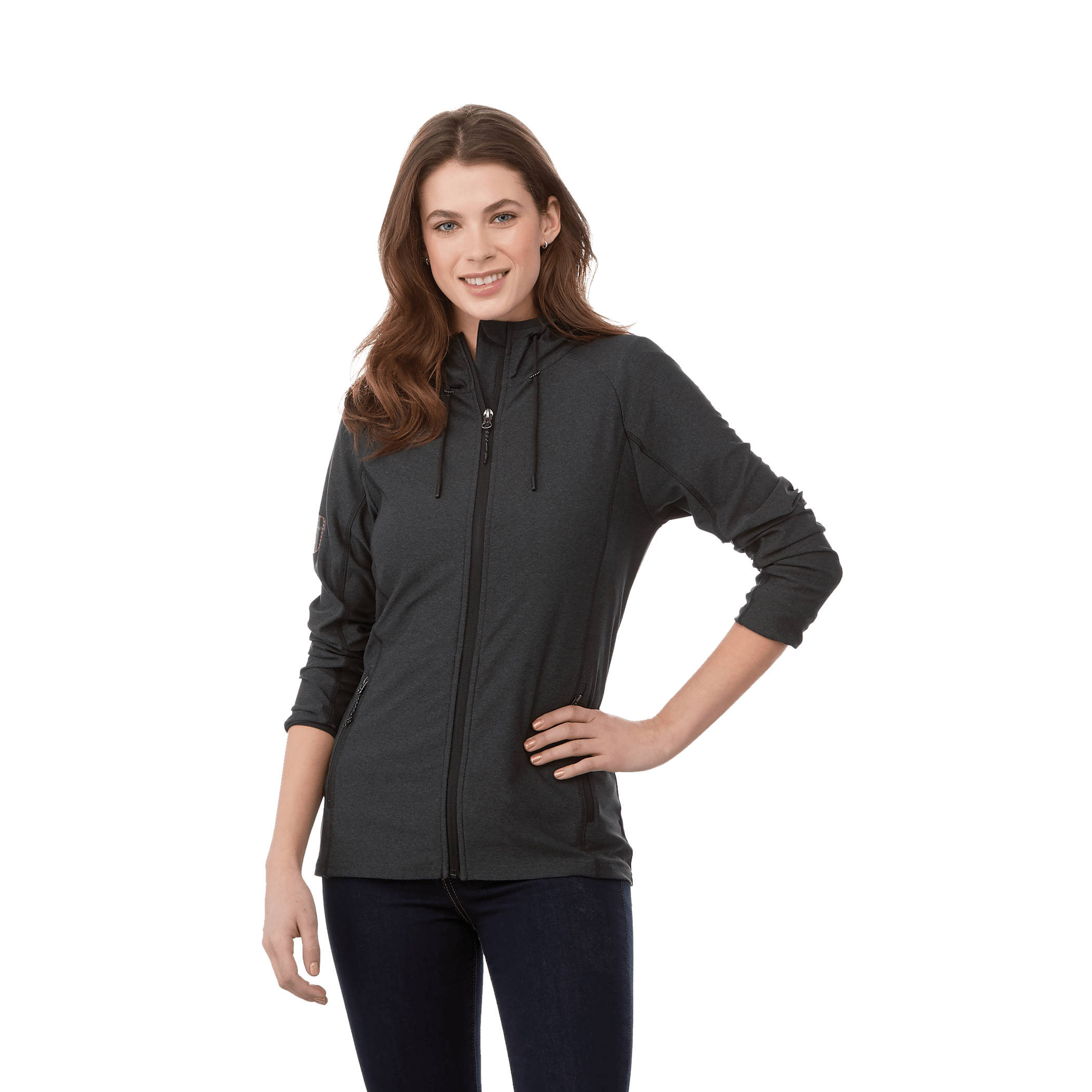 Women's KAISER Stretch Knit Full Zip Lightweight Jacket Hoodie | PCNA