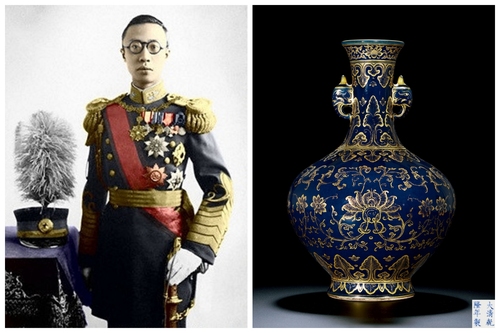 溥儀抵押給銀行的清宮珍寶乾隆藍地描金瓷瓶RMB 1,840萬北京易主| 拍賣