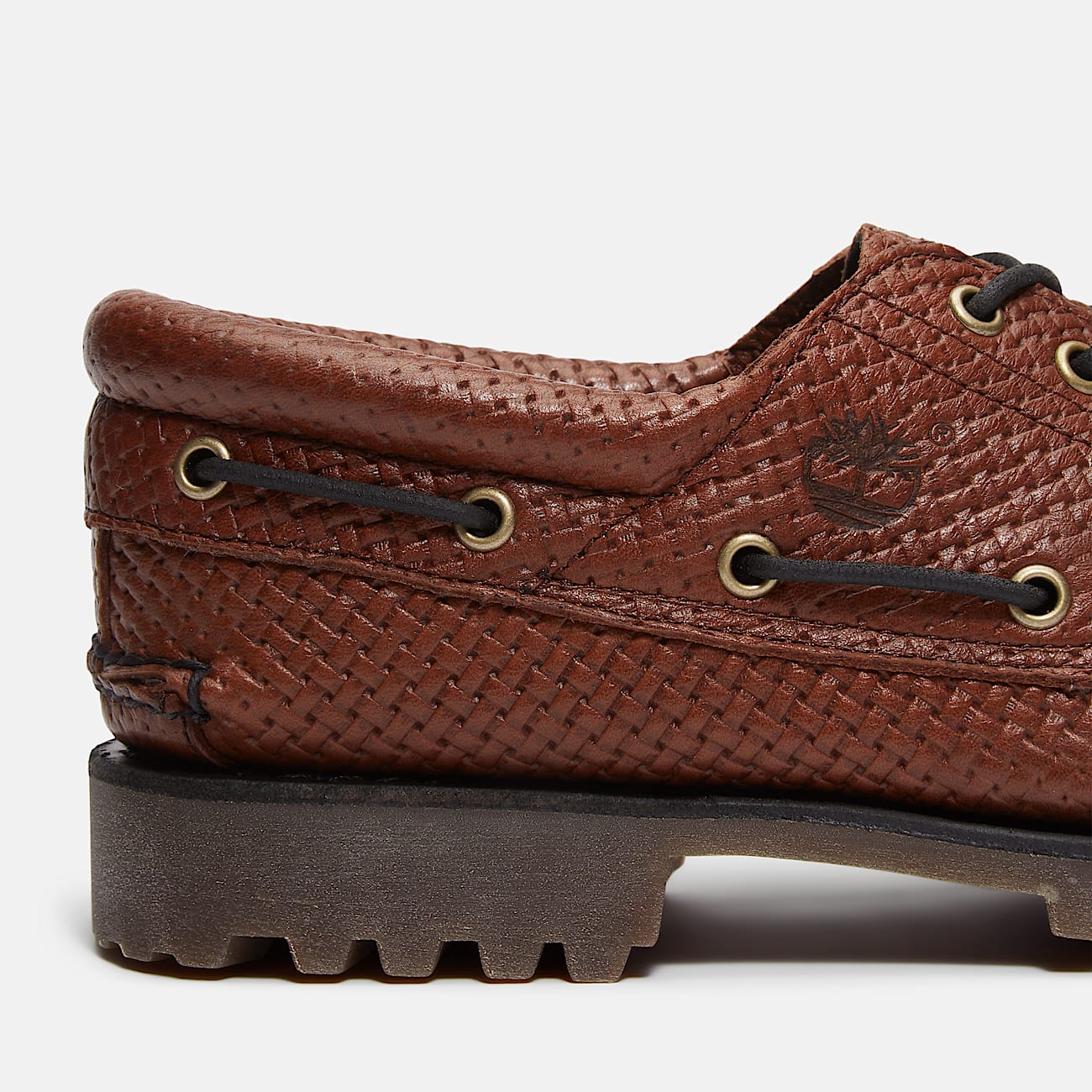 Timberland® Authentic 3-Eye Lug Handsewn Boat Shoe for Men in Brown