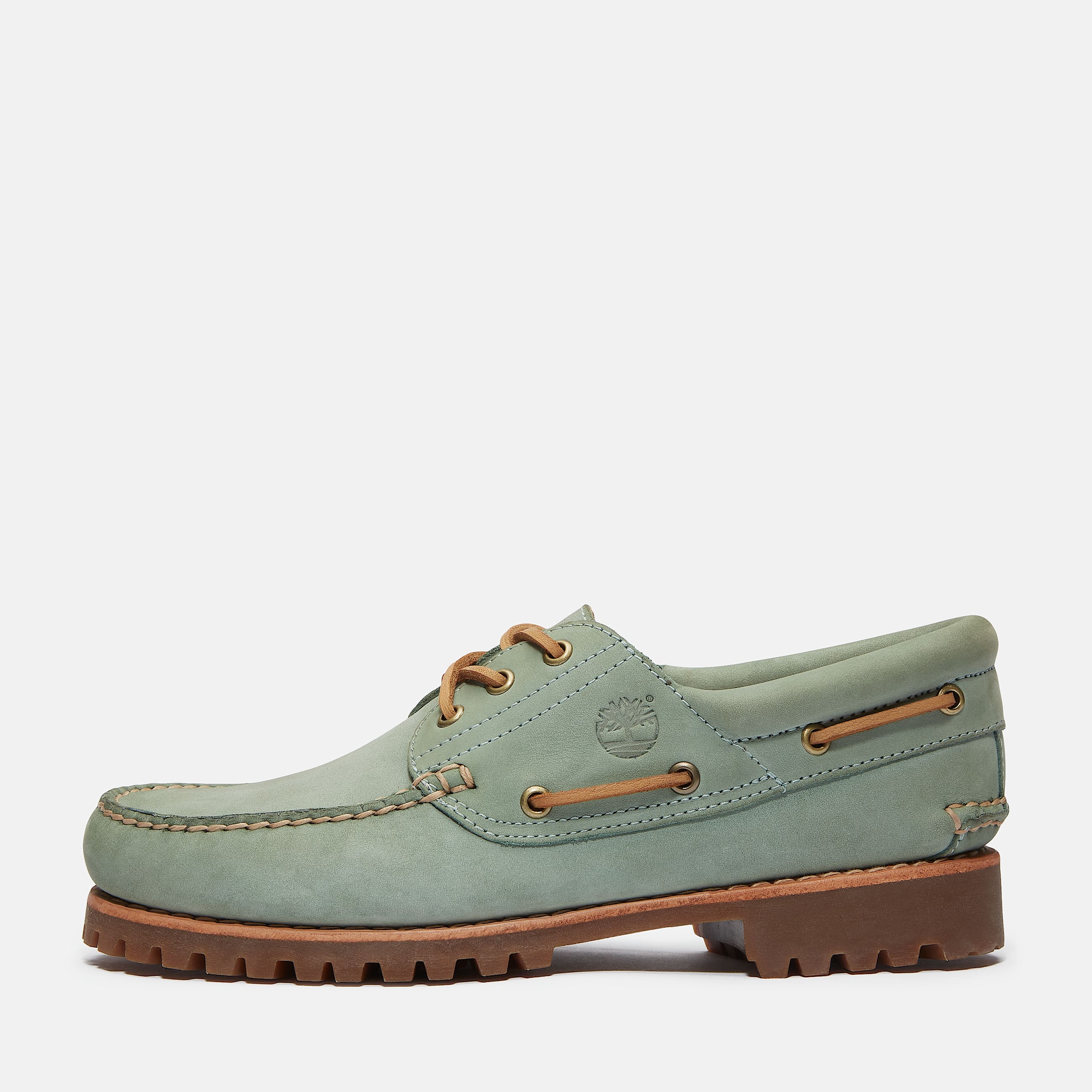 Timberland® Authentic 3-Eye Lug Handsewn Boat Shoe in Green