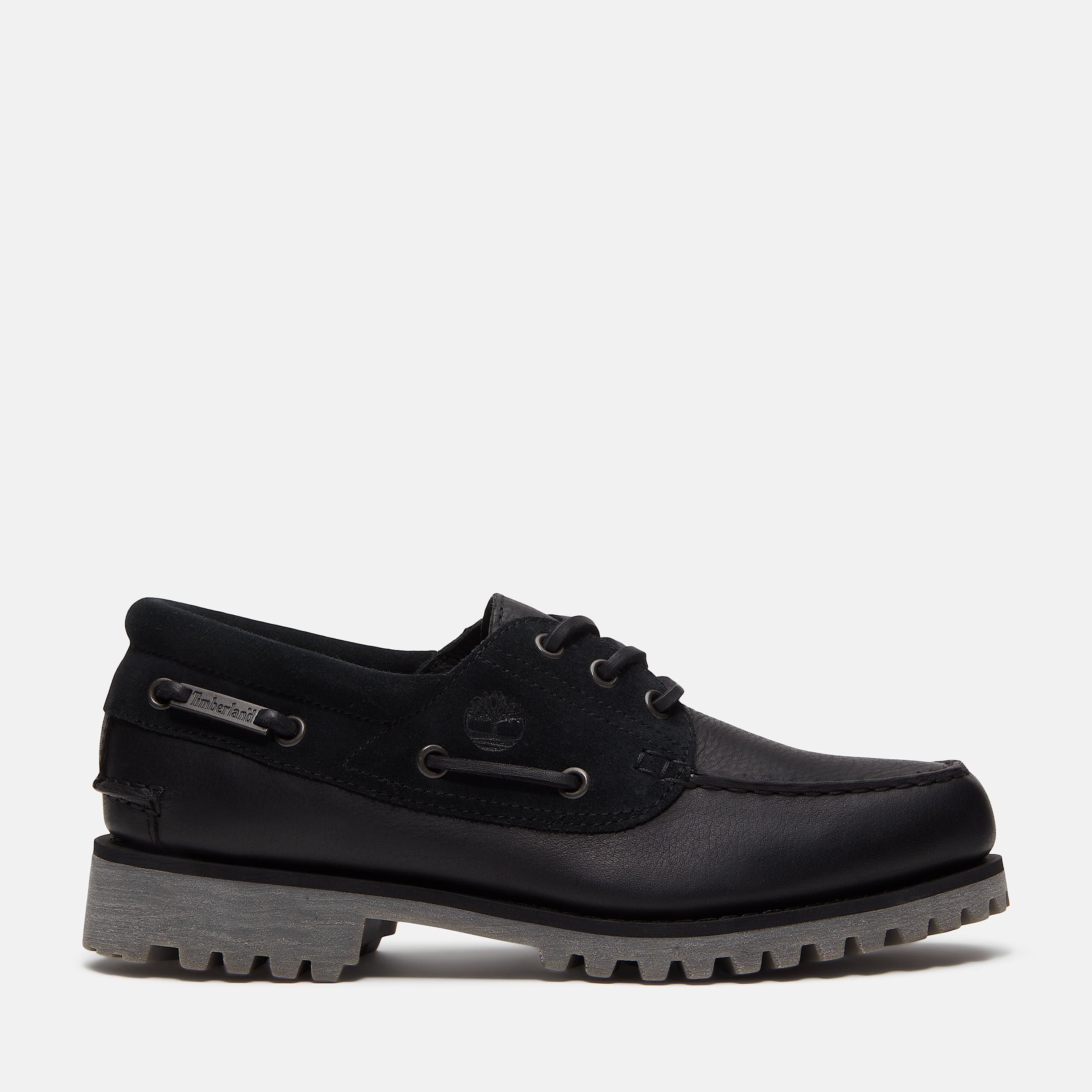 Timberland® Authentic 3-Eye Lug Handsewn Boat Shoe for Men in Black