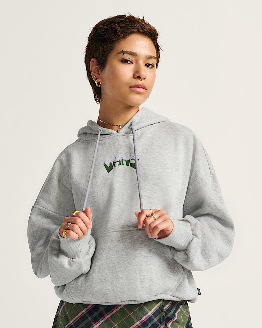 World Peace Retro Pullover Hoodie in Heather Grey | Vans