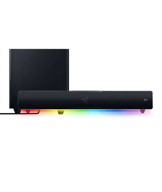 Razer ゲーミングスピーカー、PC ゲーミングサウンドバー & サブ