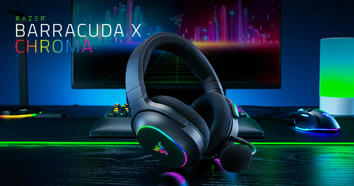 Razer Barracuda X Chroma - ワイヤレス RGB ゲーミングヘッドセット