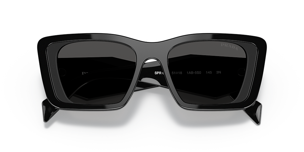 Prada PR 08YS XS (51 - 18) with Grey lenses and Black frame