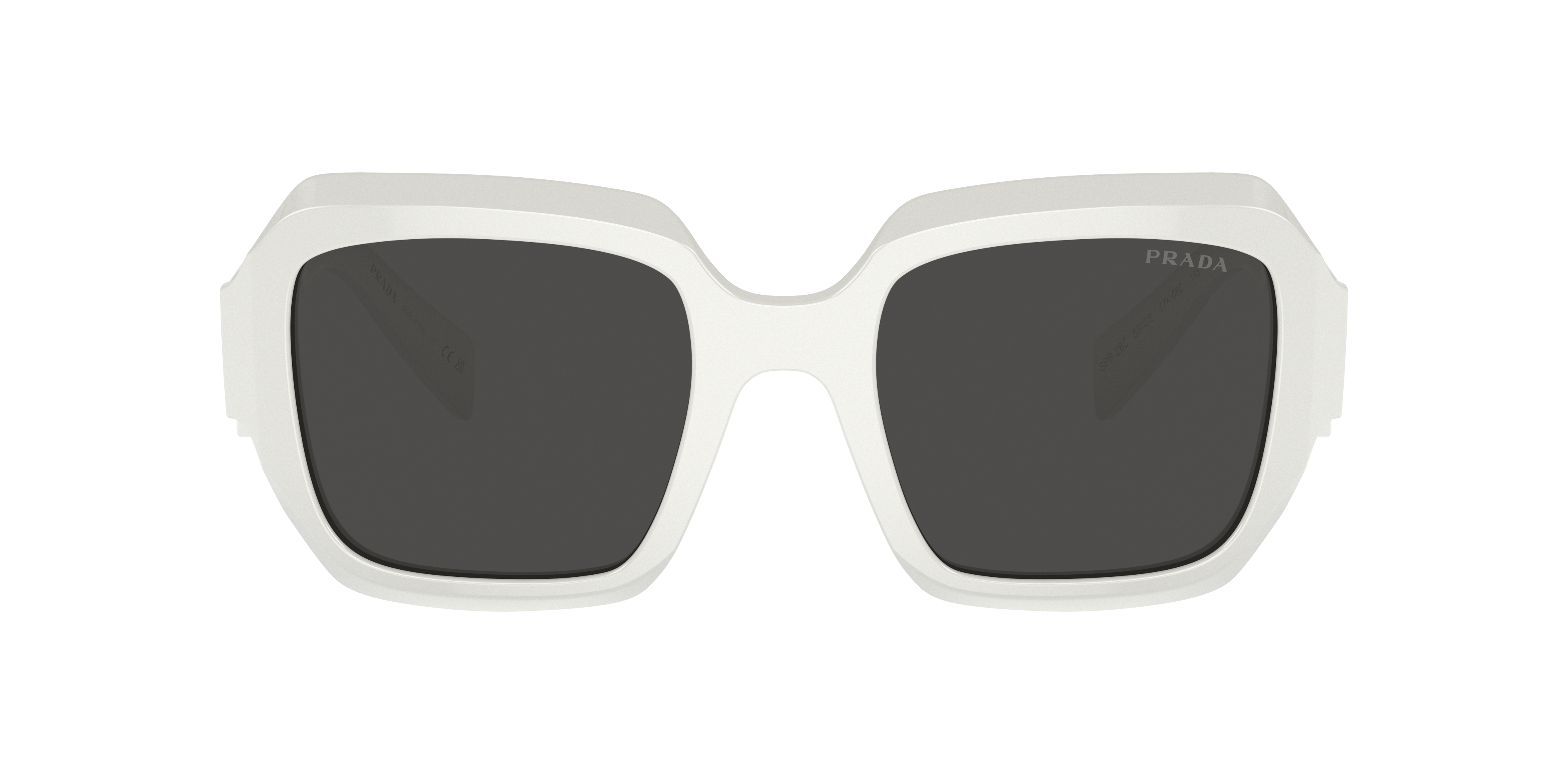 Prada PR 28ZS M (53 - 22) with Grey lenses and White frame