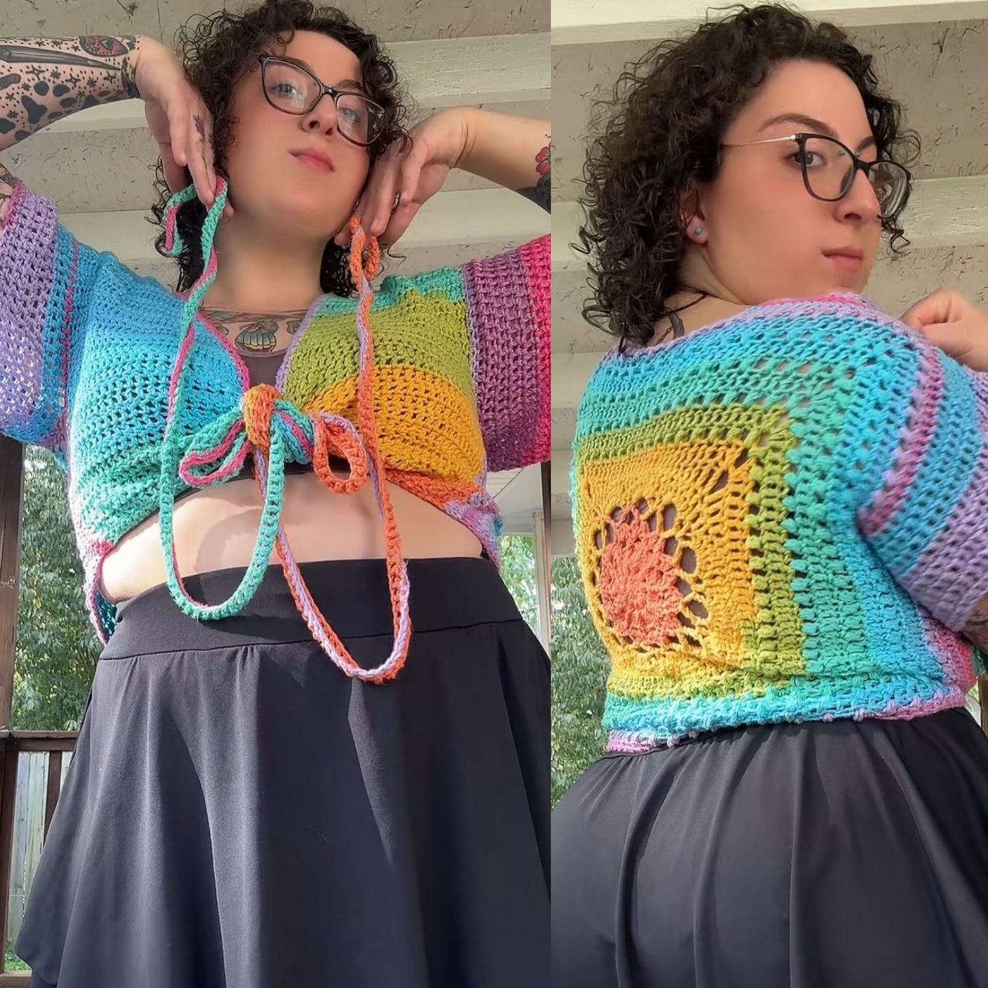 The Dahlia Wrap Top Pattern – AstroKnotty