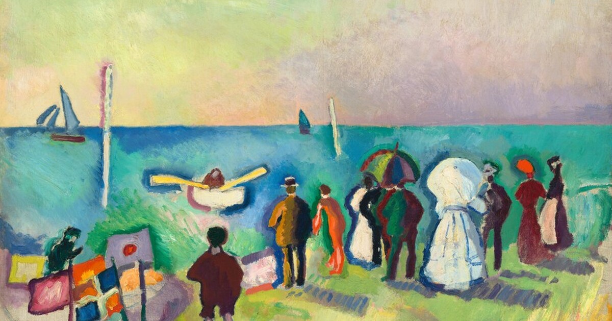 The Beach at Sainte-Adresse by Raoul Dufy