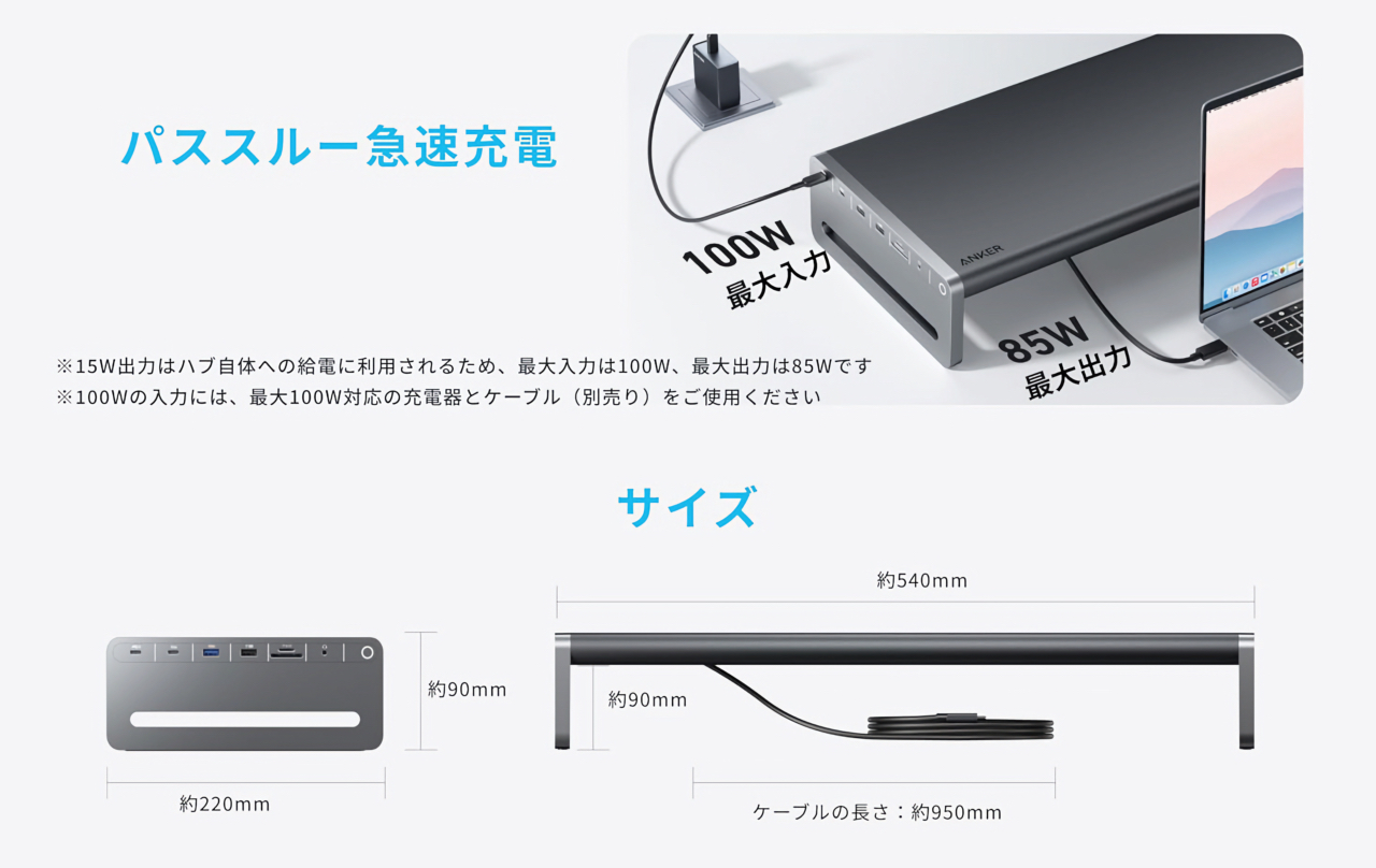 Anker Japan、USB-A/-Cや4K60Hz対応のHDMIポート、microSD/SDカード