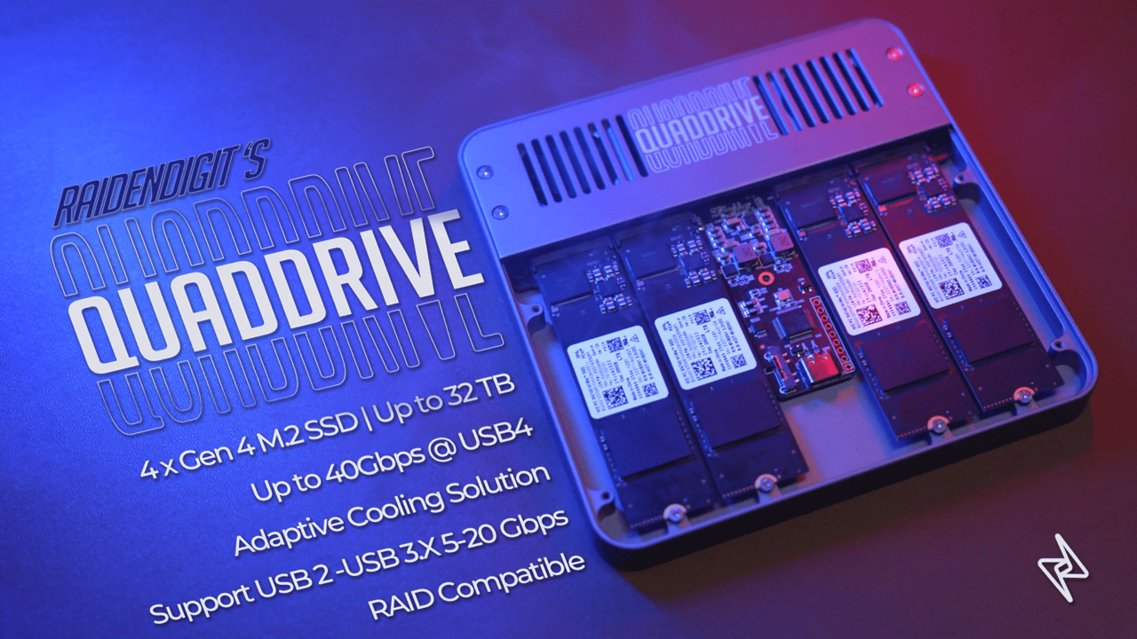 Mac mini (2024)と重ねて使えるNVMe SSDを最大4基搭載可能なUSB4