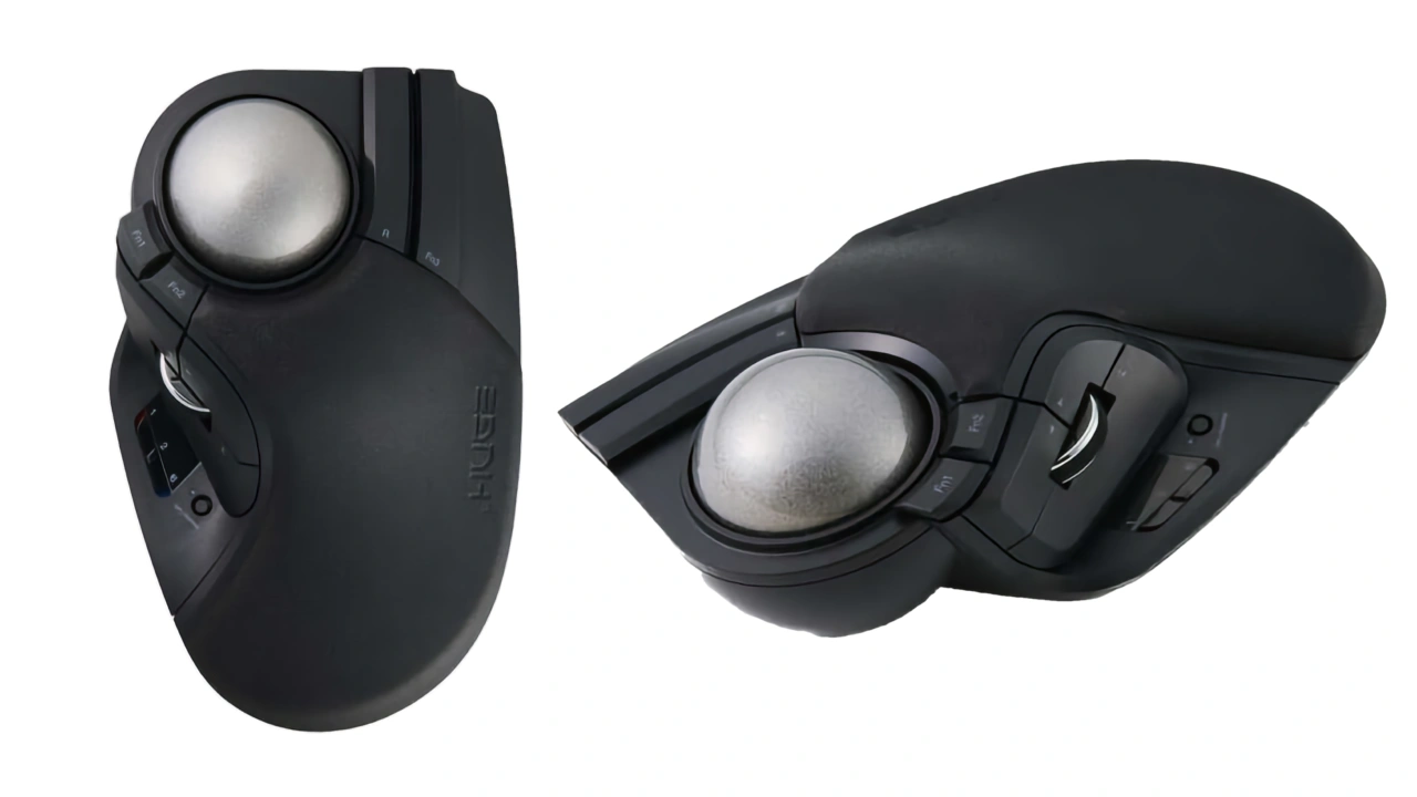 エレコム、2017年発売の52mm大型トラックボール「HUGE」のリニューアル