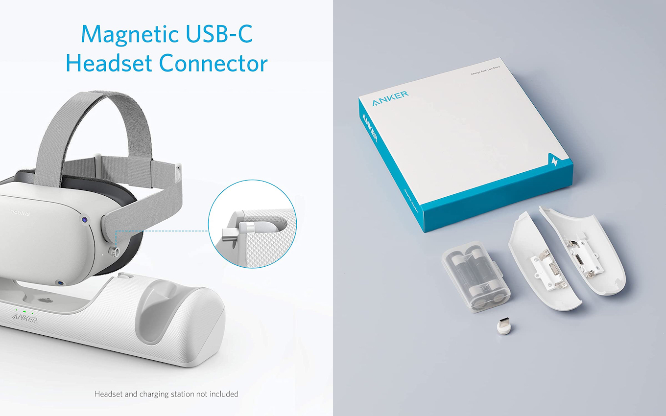 米Anker、VRヘッドセットOculus Quest 2とコントローラをマグネット