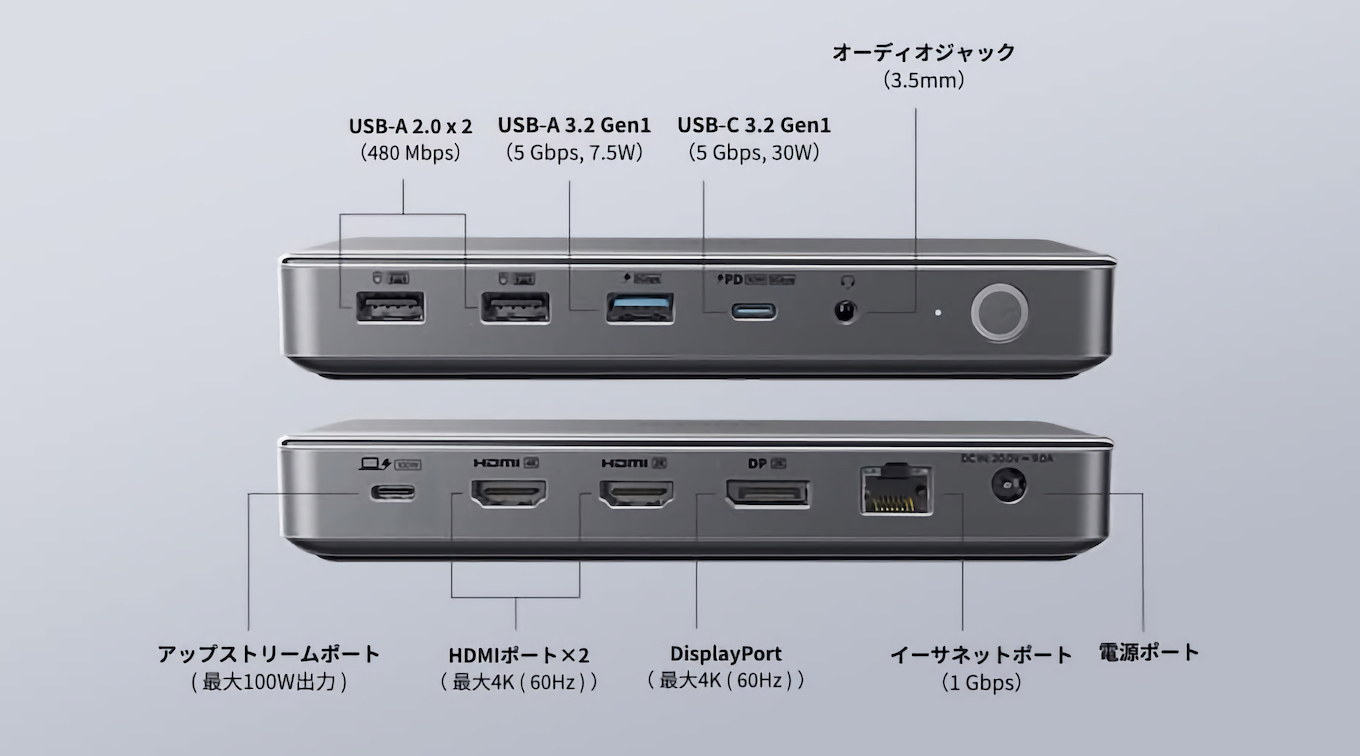 Anker Japan、DisplayLinkチップを採用しMacでも4K60Hzのトリプル