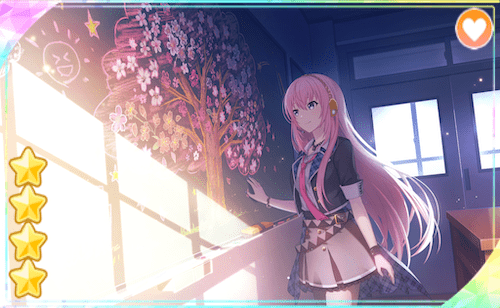 プロセカ】[黒板に咲くサクラ]巡音ルカのカードイラストと衣装