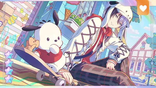 プロセカ】[feat.ポチャッコ]青柳冬弥のカードイラストと衣装