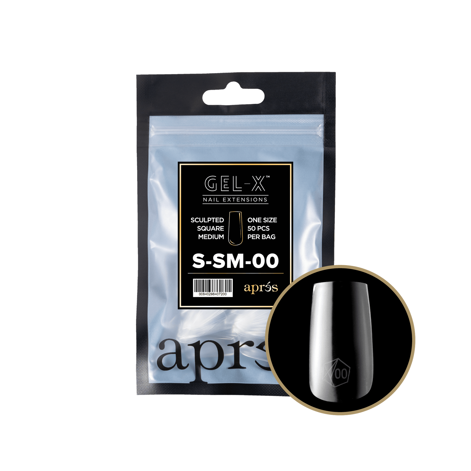 Gel-X® Sculpted Square Medium - Nail Tip Refills (50 pcs) - Soft