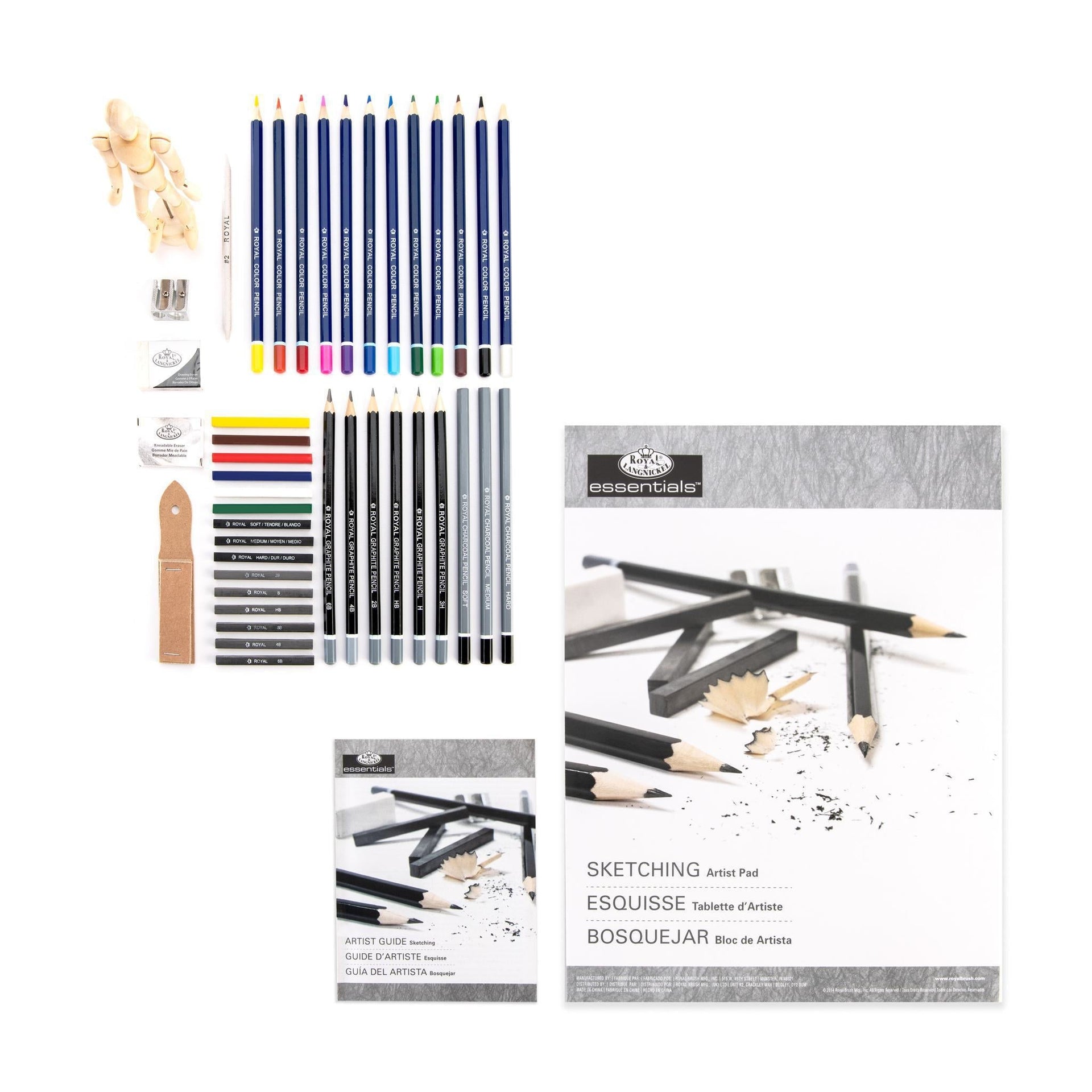 RSET-DS2030 | Essentials™ 45pc Sketching & Drawing Travel Art Set