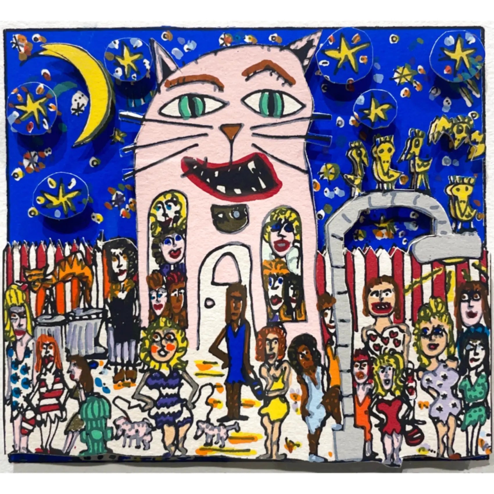 ジェームス・リジィ(James Rizzi)「CAT HOUSE」ART GALLERY M