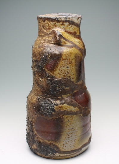 21403 藤原雄(備前窯変花入)HUJIWARA Yu【新春特別展示会出品作品