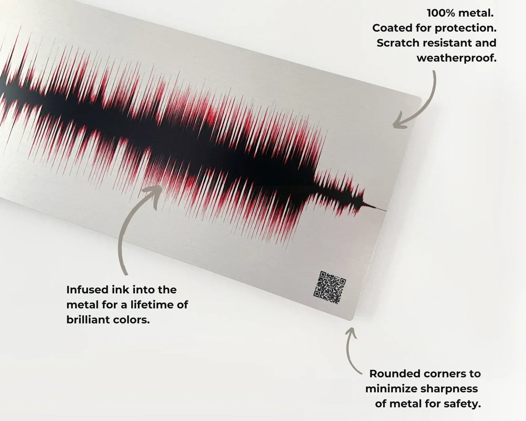 Personalized Corporate Soundwave Art on Brushed Aluminum – Artsy